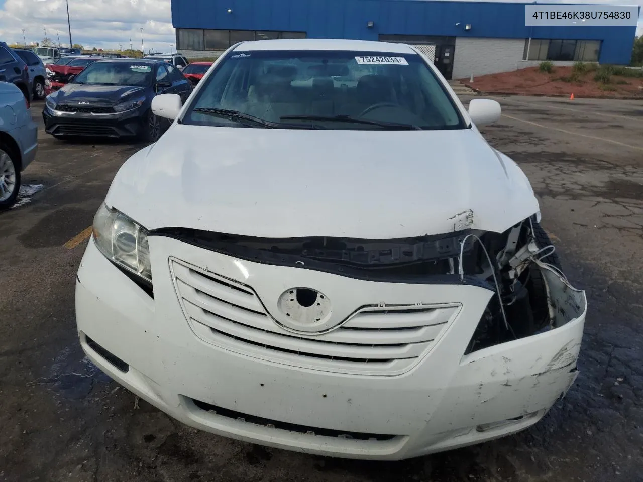 2008 Toyota Camry Ce VIN: 4T1BE46K38U754830 Lot: 75242034