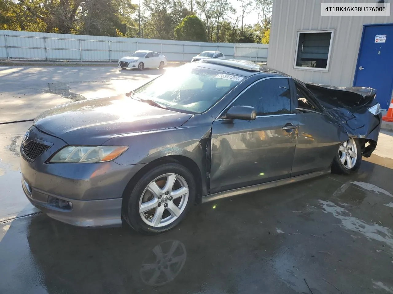 2008 Toyota Camry Le VIN: 4T1BK46K38U576006 Lot: 75301384