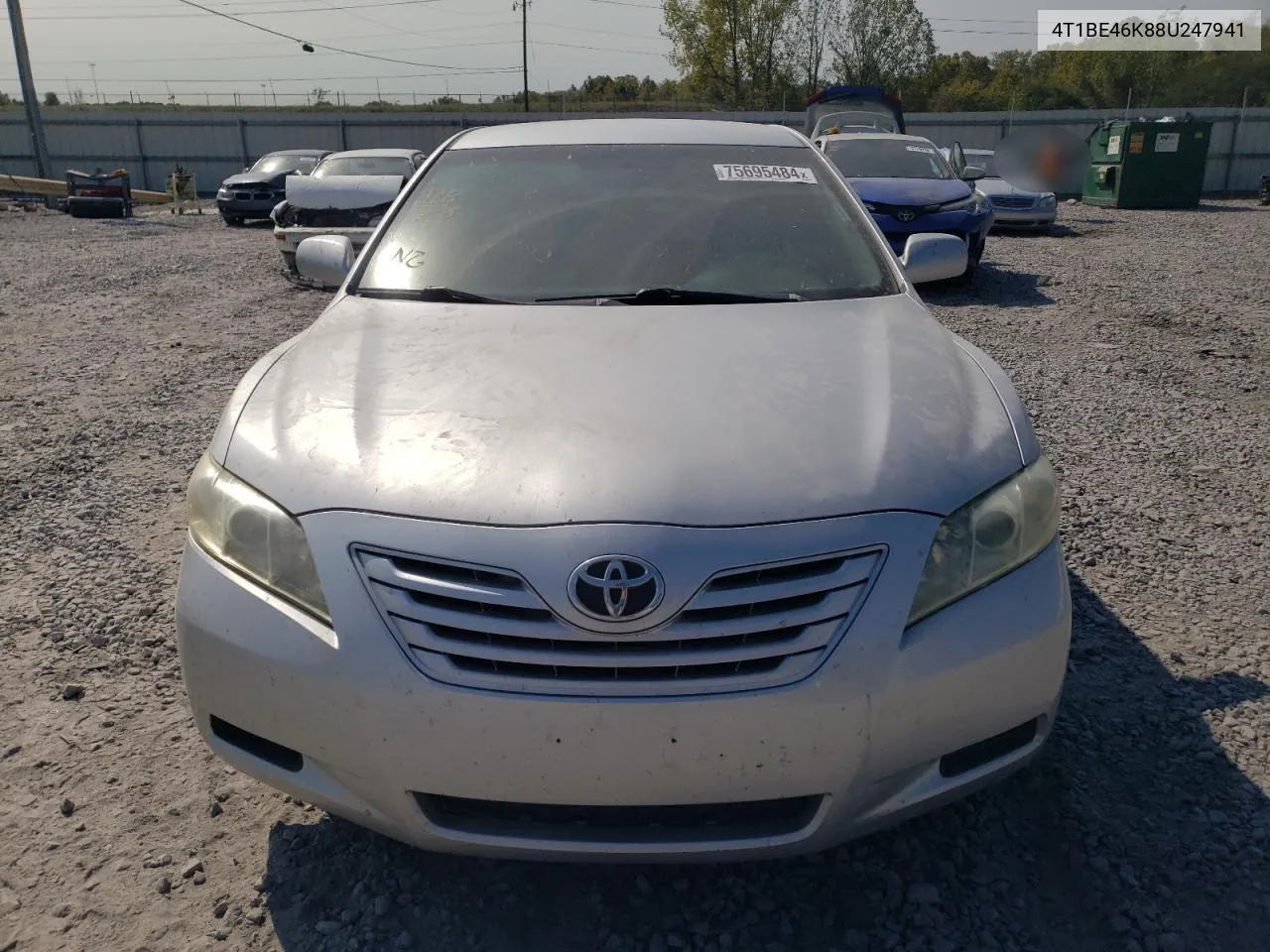 2008 Toyota Camry Ce VIN: 4T1BE46K88U247941 Lot: 75695484