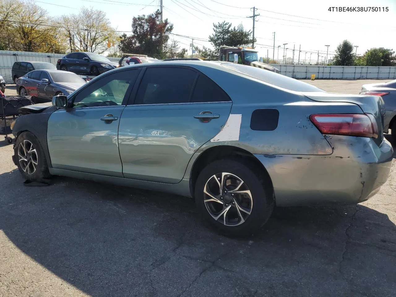 2008 Toyota Camry Ce VIN: 4T1BE46K38U750115 Lot: 75733594