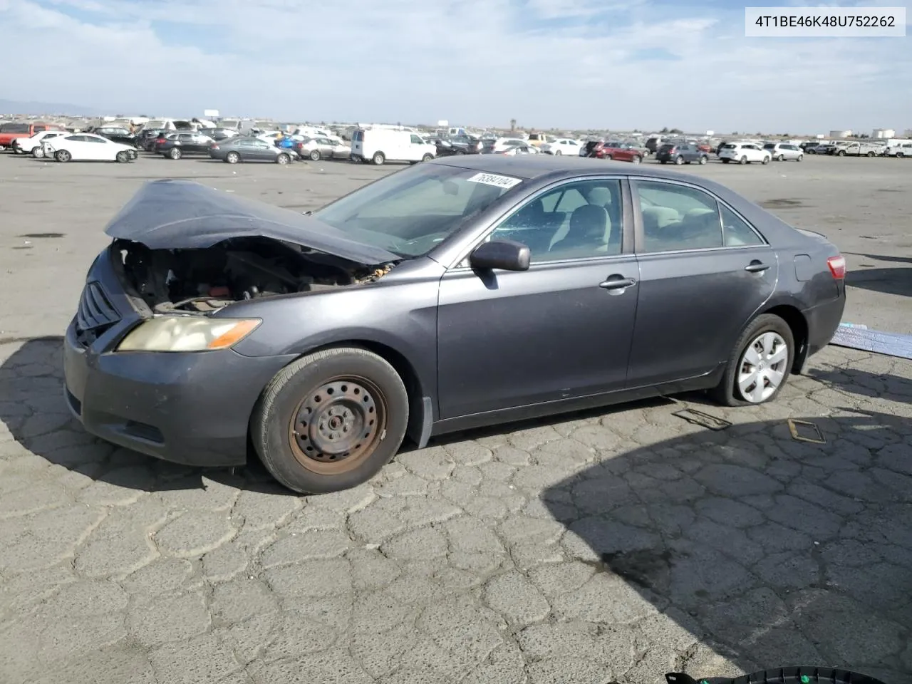 2008 Toyota Camry Ce VIN: 4T1BE46K48U752262 Lot: 76384104