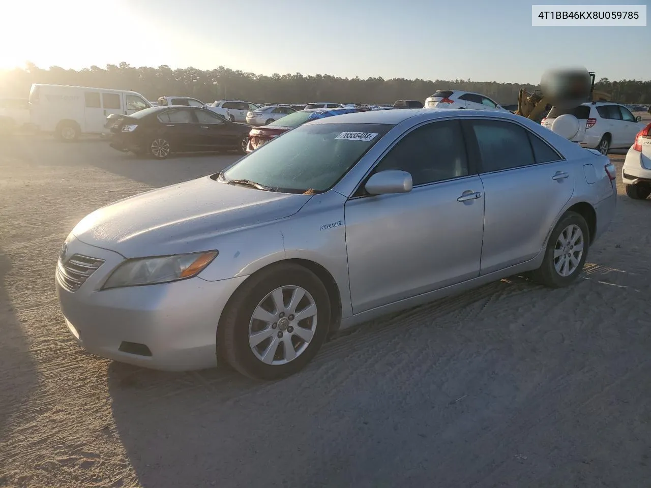 2008 Toyota Camry Hybrid VIN: 4T1BB46KX8U059785 Lot: 76555404