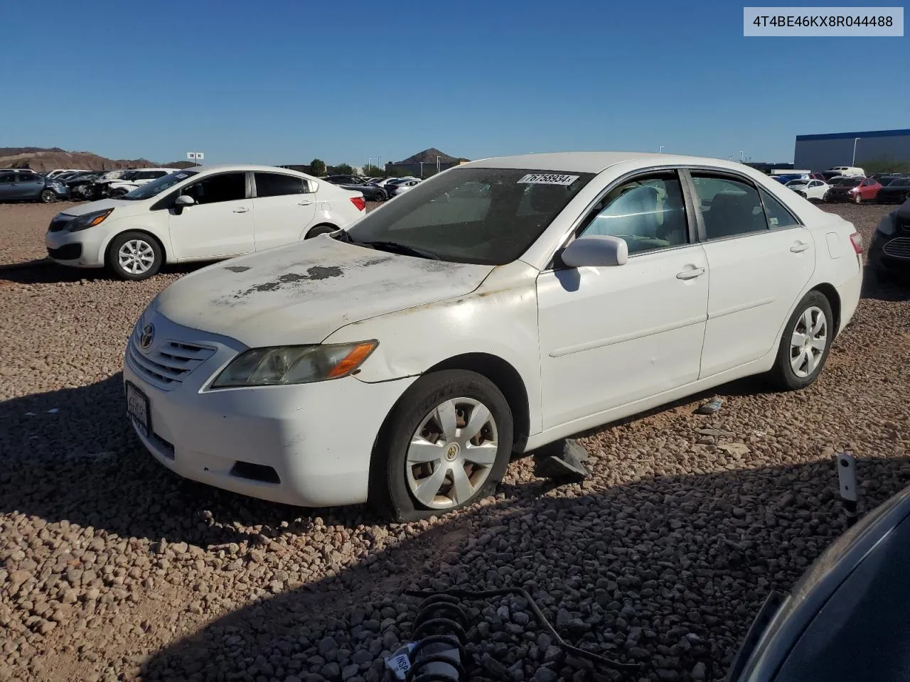 2008 Toyota Camry Ce VIN: 4T4BE46KX8R044488 Lot: 76758934