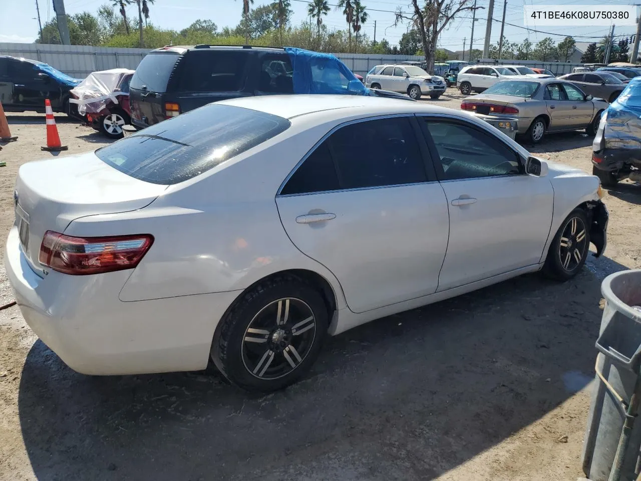 2008 Toyota Camry Ce VIN: 4T1BE46K08U750380 Lot: 76957004