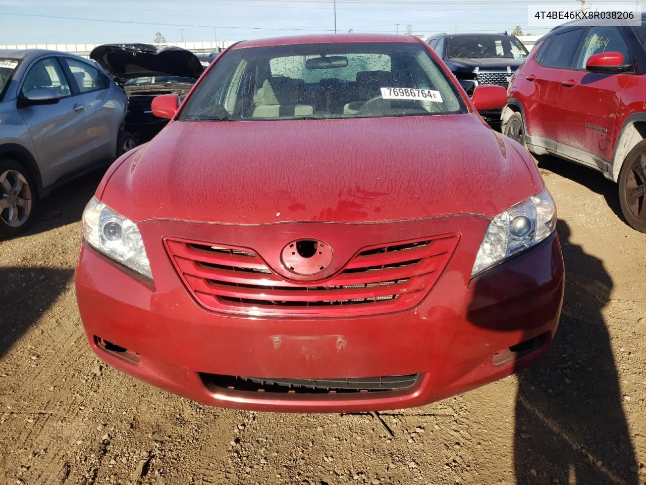 2008 Toyota Camry Ce VIN: 4T4BE46KX8R038206 Lot: 76986764