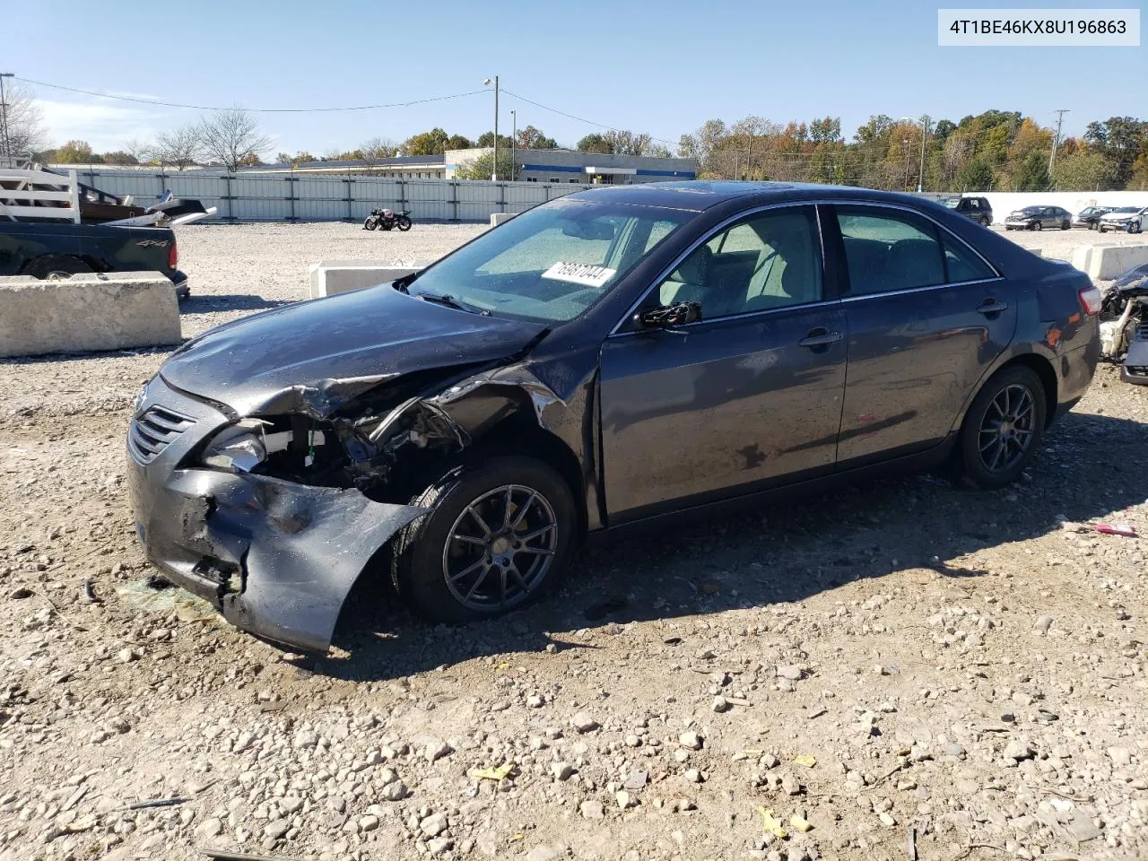 2008 Toyota Camry Ce VIN: 4T1BE46KX8U196863 Lot: 76987044