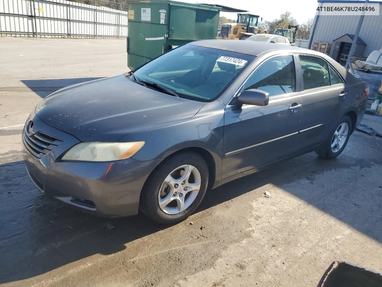 2008 Toyota Camry Ce VIN: 4T1BE46K78U248496 Lot: 77317424