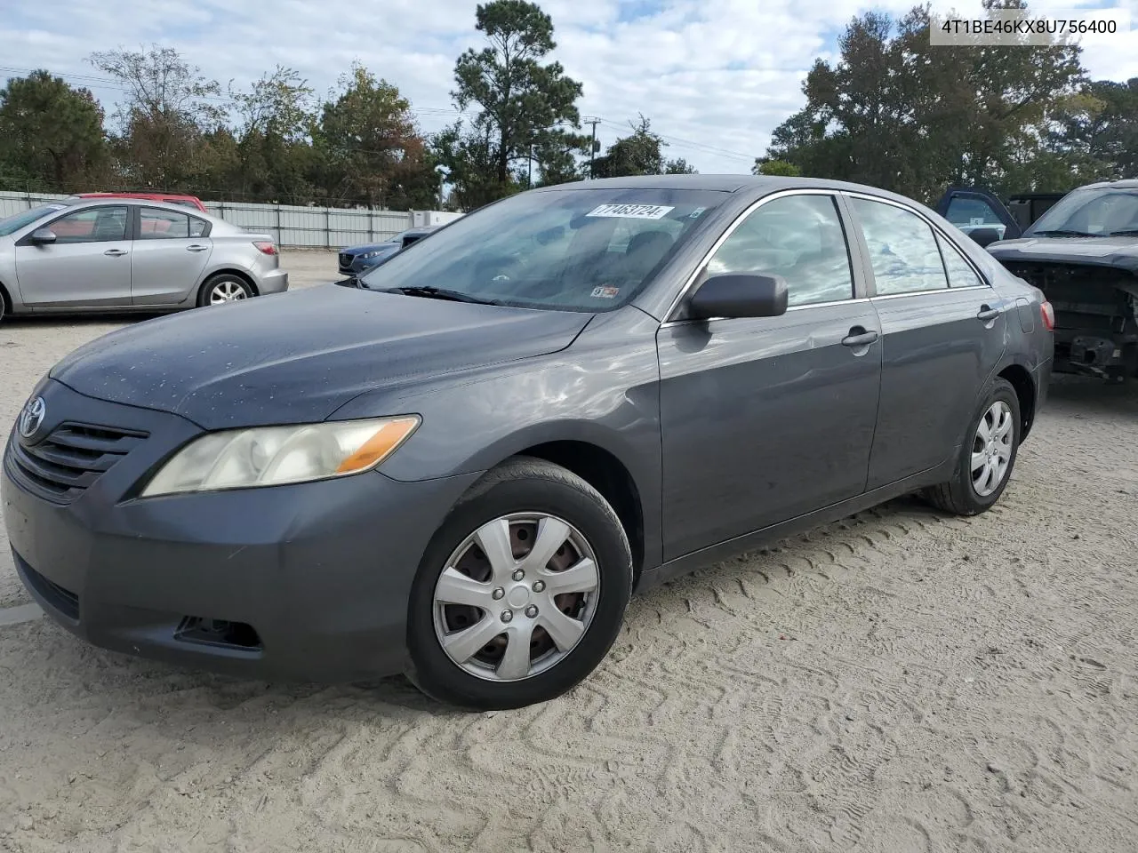 2008 Toyota Camry Ce VIN: 4T1BE46KX8U756400 Lot: 77463724