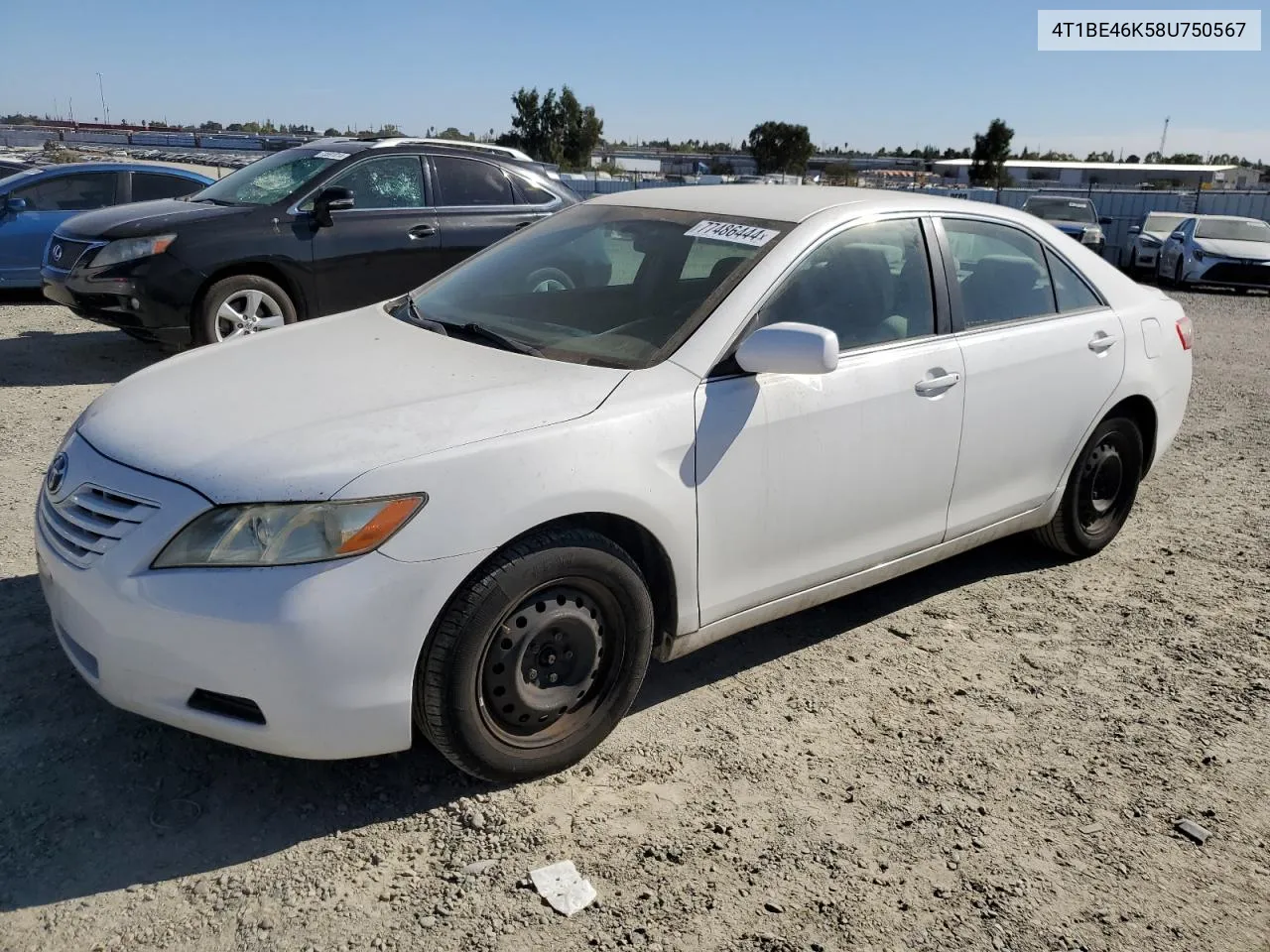 2008 Toyota Camry Ce VIN: 4T1BE46K58U750567 Lot: 77486444