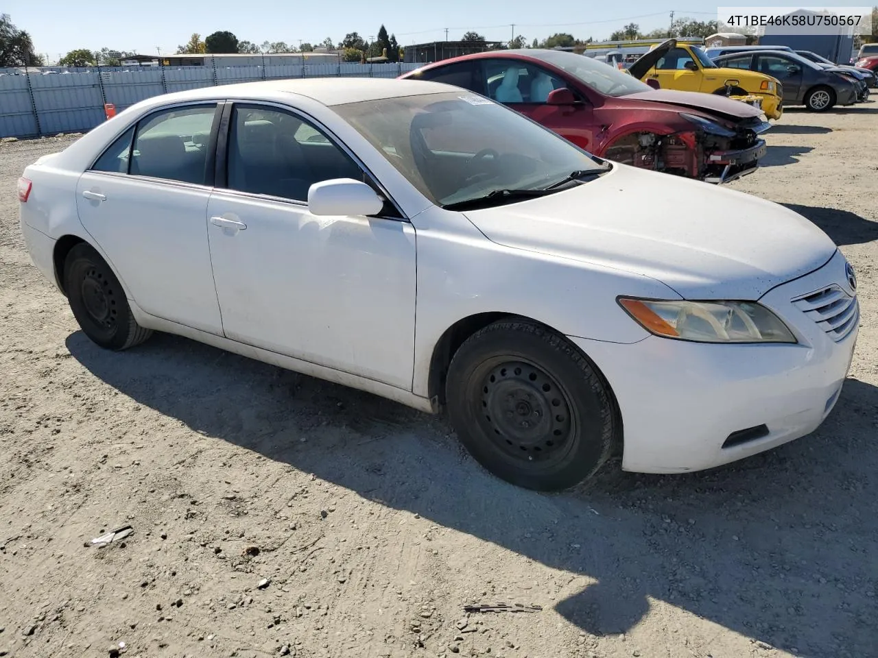 2008 Toyota Camry Ce VIN: 4T1BE46K58U750567 Lot: 77486444