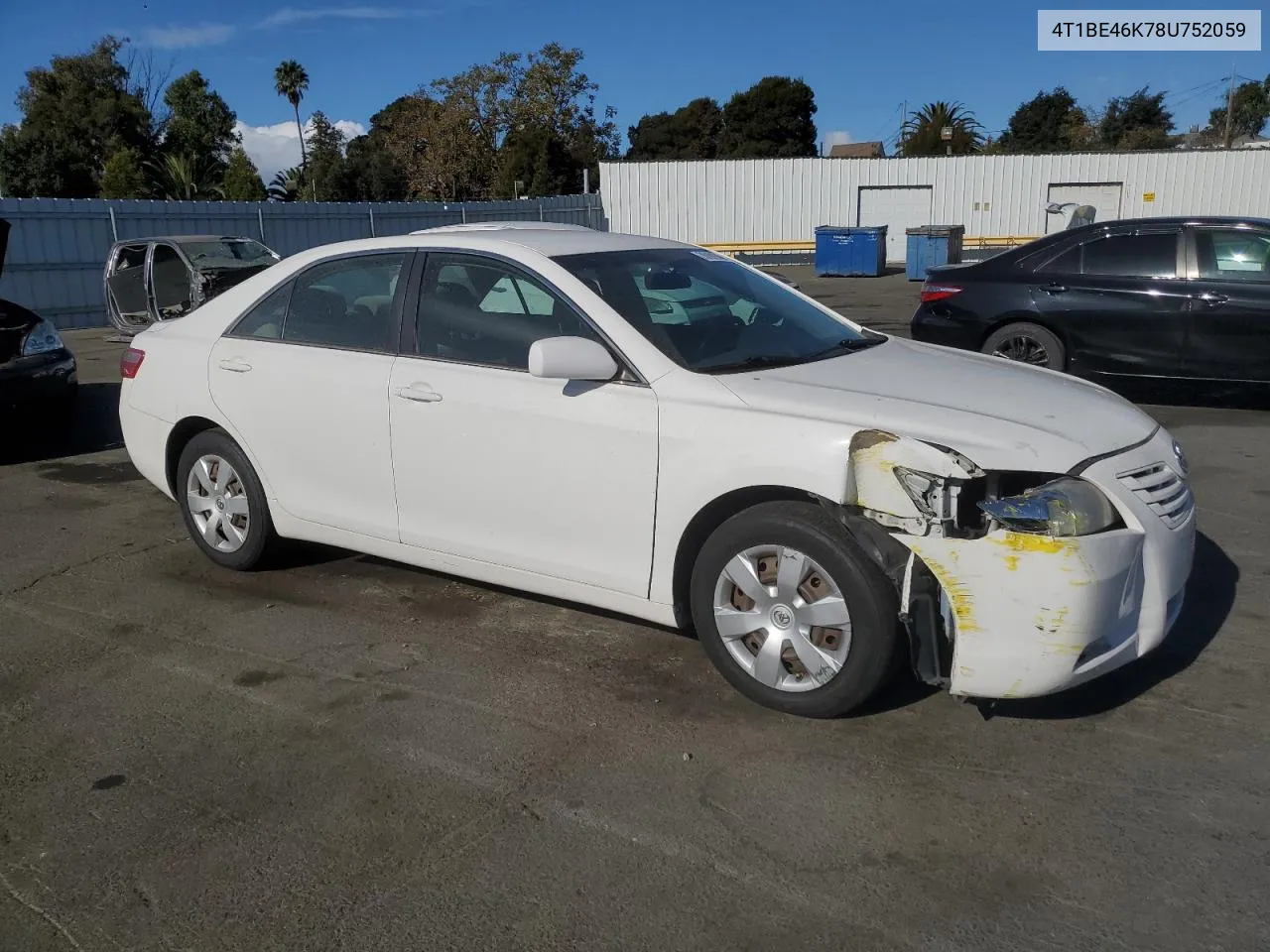 4T1BE46K78U752059 2008 Toyota Camry Ce