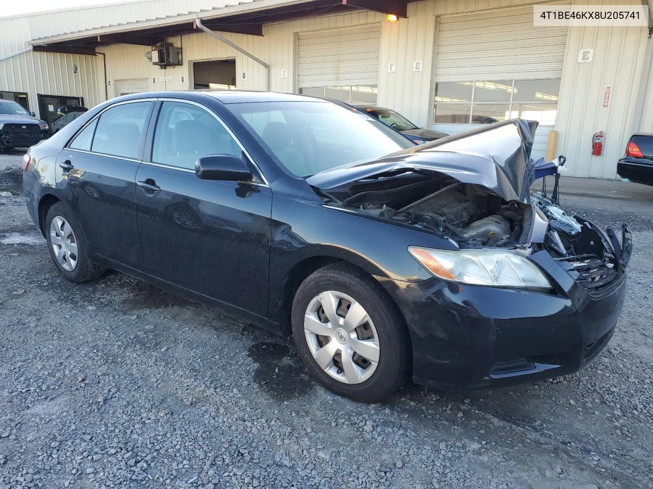 2008 Toyota Camry Ce VIN: 4T1BE46KX8U205741 Lot: 78742194