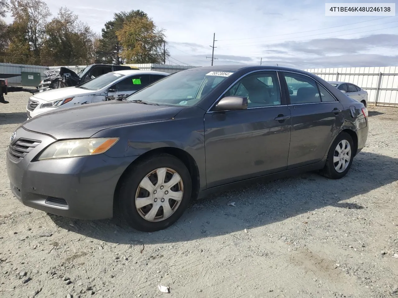 2008 Toyota Camry Ce VIN: 4T1BE46K48U246138 Lot: 78873854