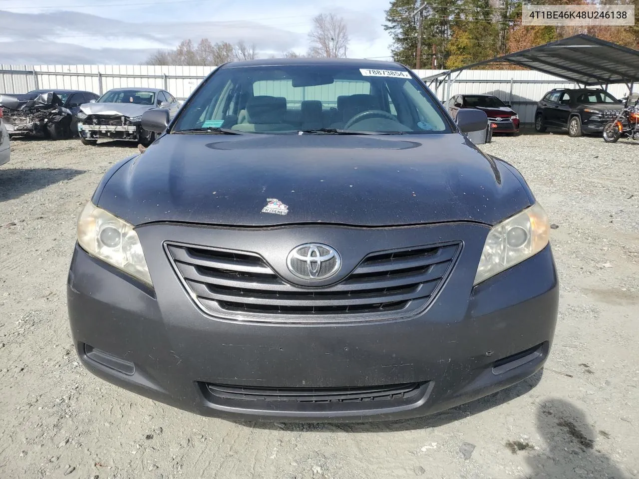 2008 Toyota Camry Ce VIN: 4T1BE46K48U246138 Lot: 78873854