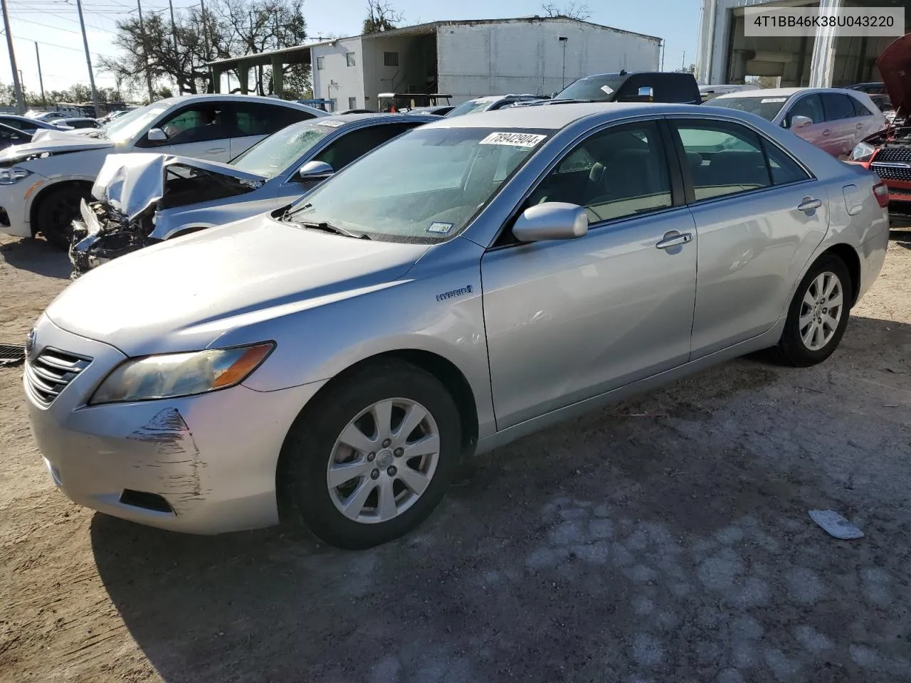 2008 Toyota Camry Hybrid VIN: 4T1BB46K38U043220 Lot: 78942904