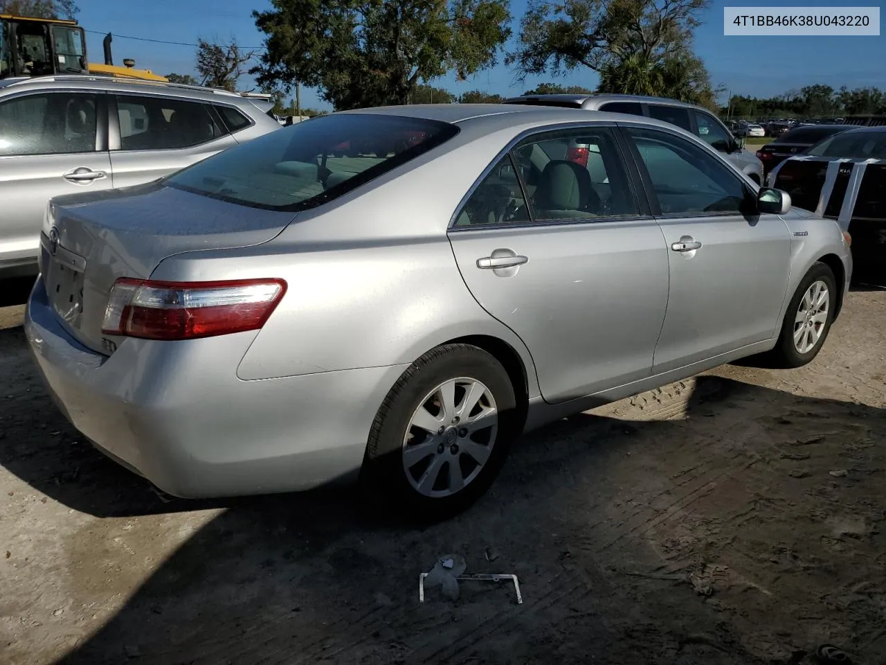 2008 Toyota Camry Hybrid VIN: 4T1BB46K38U043220 Lot: 78942904