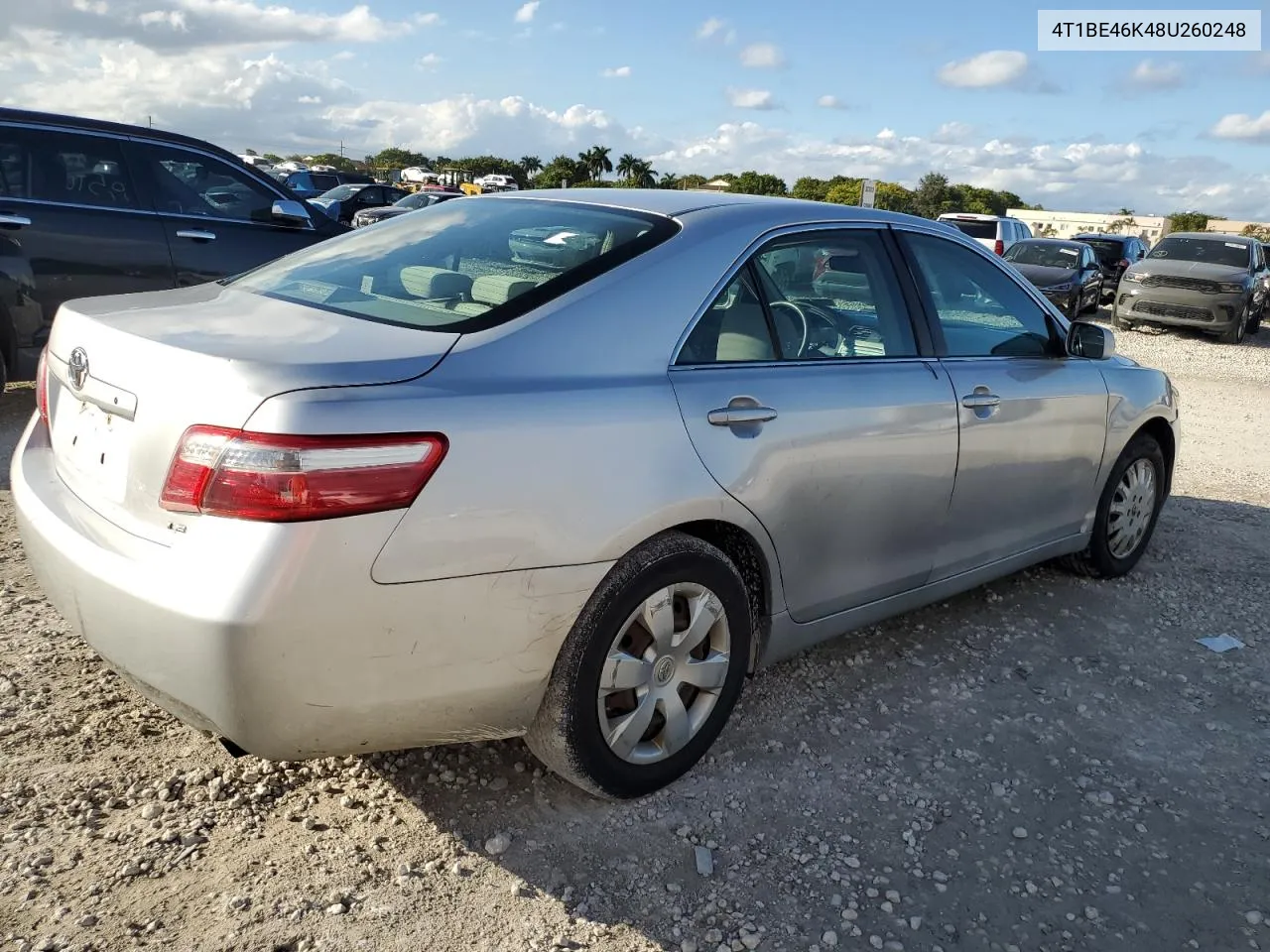 2008 Toyota Camry Ce VIN: 4T1BE46K48U260248 Lot: 80492814