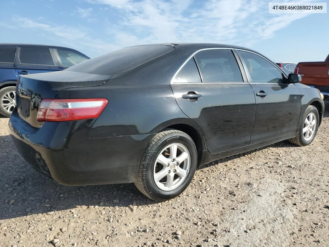 2008 Toyota Camry Ce VIN: 4T4BE46K08R021849 Lot: 80708694