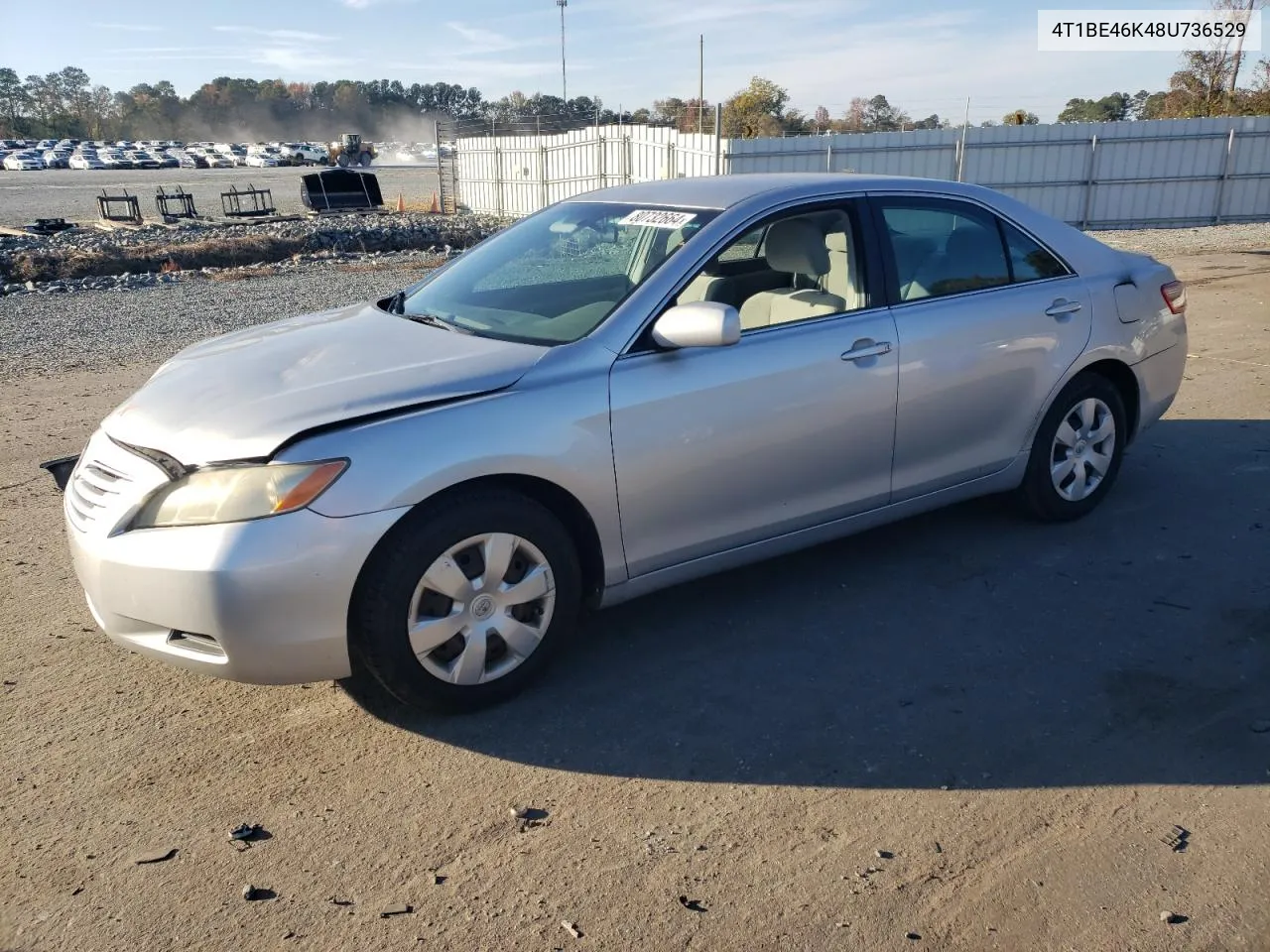 2008 Toyota Camry Ce VIN: 4T1BE46K48U736529 Lot: 80732664