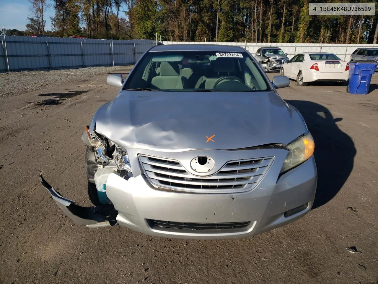 2008 Toyota Camry Ce VIN: 4T1BE46K48U736529 Lot: 80732664