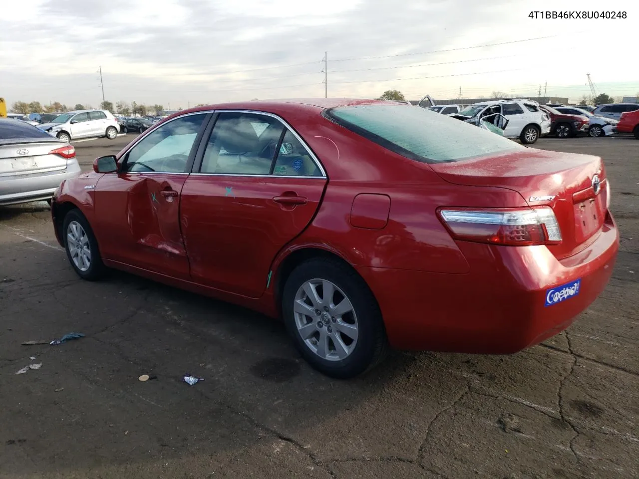 2008 Toyota Camry Hybrid VIN: 4T1BB46KX8U040248 Lot: 80871174