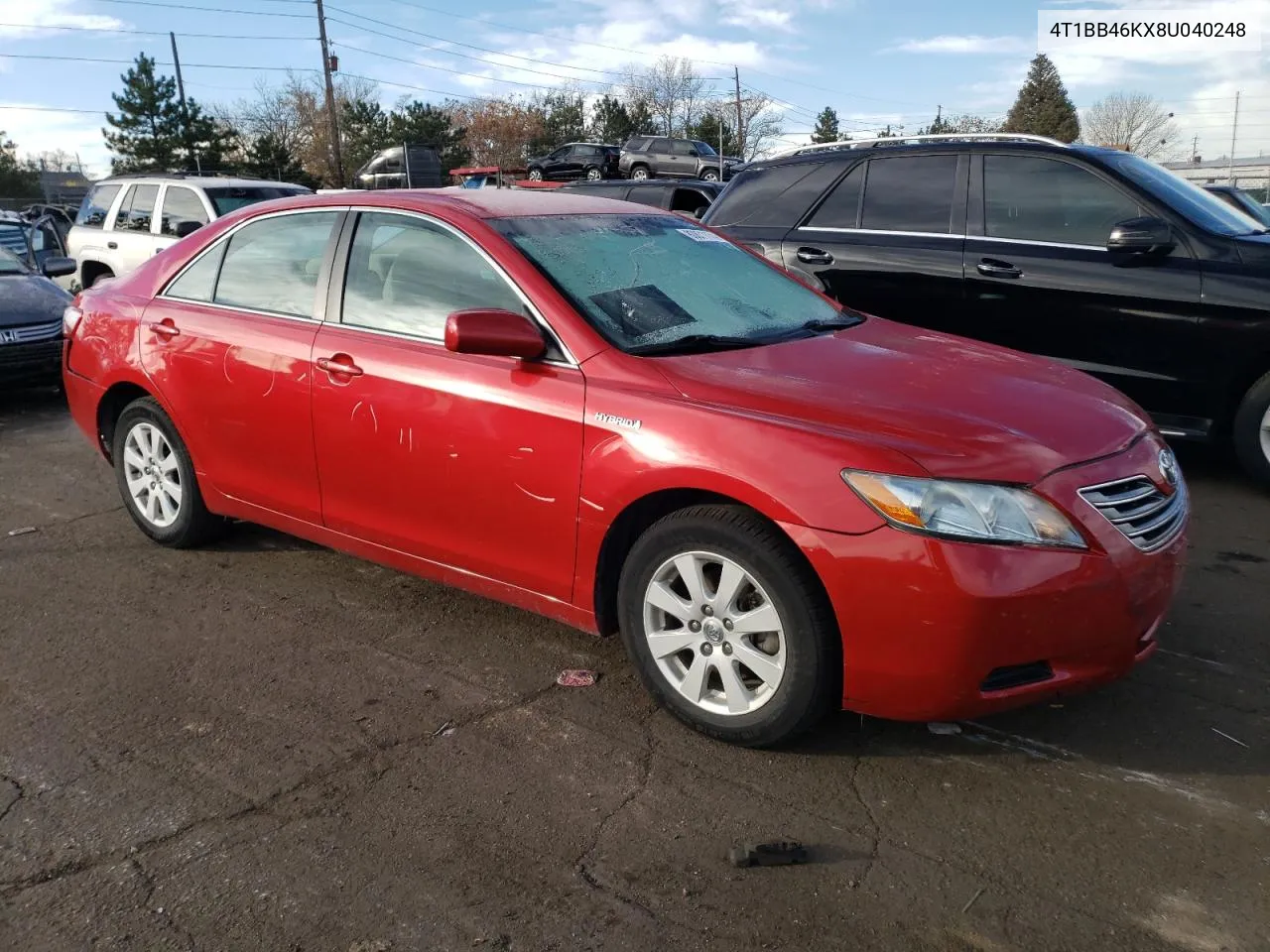 2008 Toyota Camry Hybrid VIN: 4T1BB46KX8U040248 Lot: 80871174