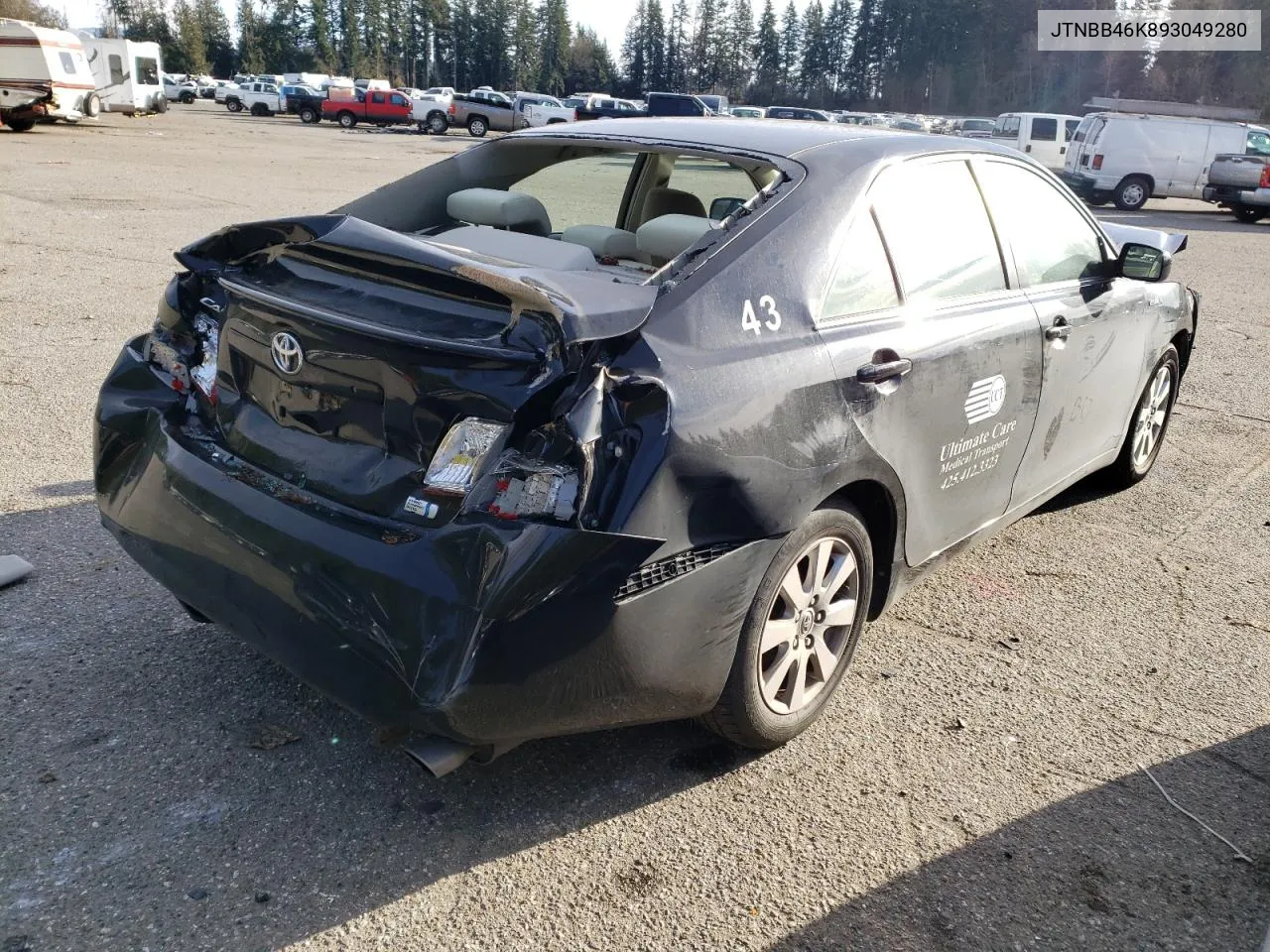 2009 Toyota Camry Hybrid VIN: JTNBB46K893049280 Lot: 38132584