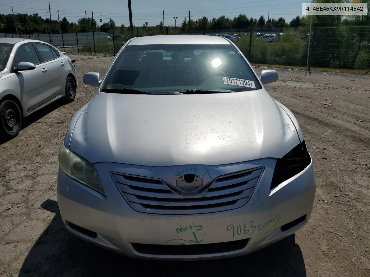 2009 Toyota Camry Base VIN: 4T4BE46KX9R114542 Lot: 70171394