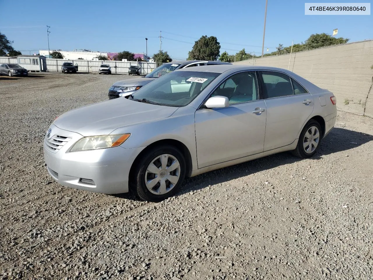 2009 Toyota Camry Base VIN: 4T4BE46K39R080640 Lot: 72281464