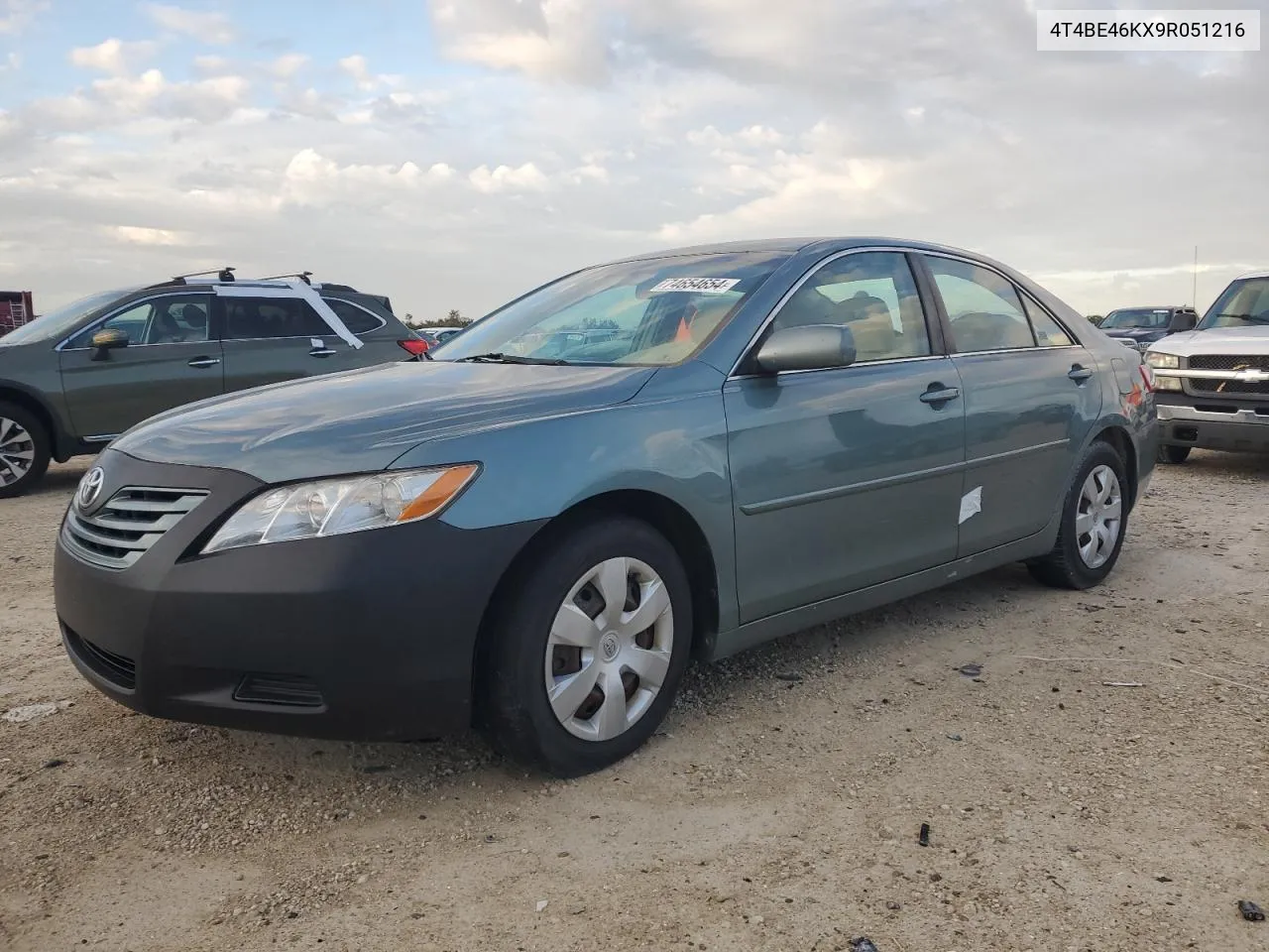 2009 Toyota Camry Base VIN: 4T4BE46KX9R051216 Lot: 74654654