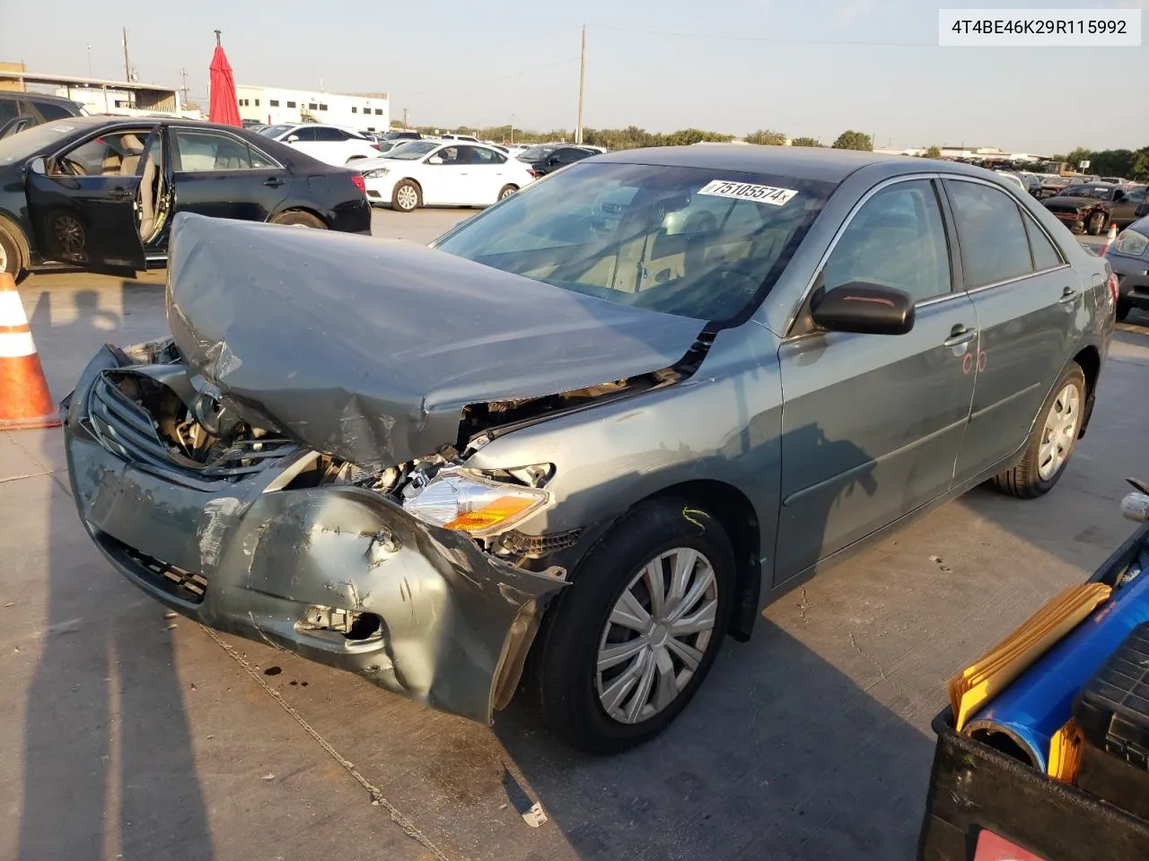 2009 Toyota Camry Base VIN: 4T4BE46K29R115992 Lot: 75105574