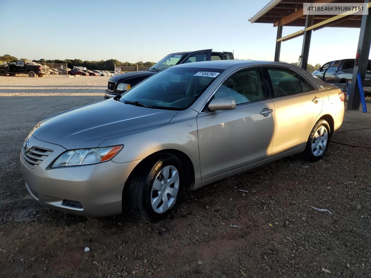 2009 Toyota Camry Base VIN: 4T1BE46K99U867151 Lot: 77485294