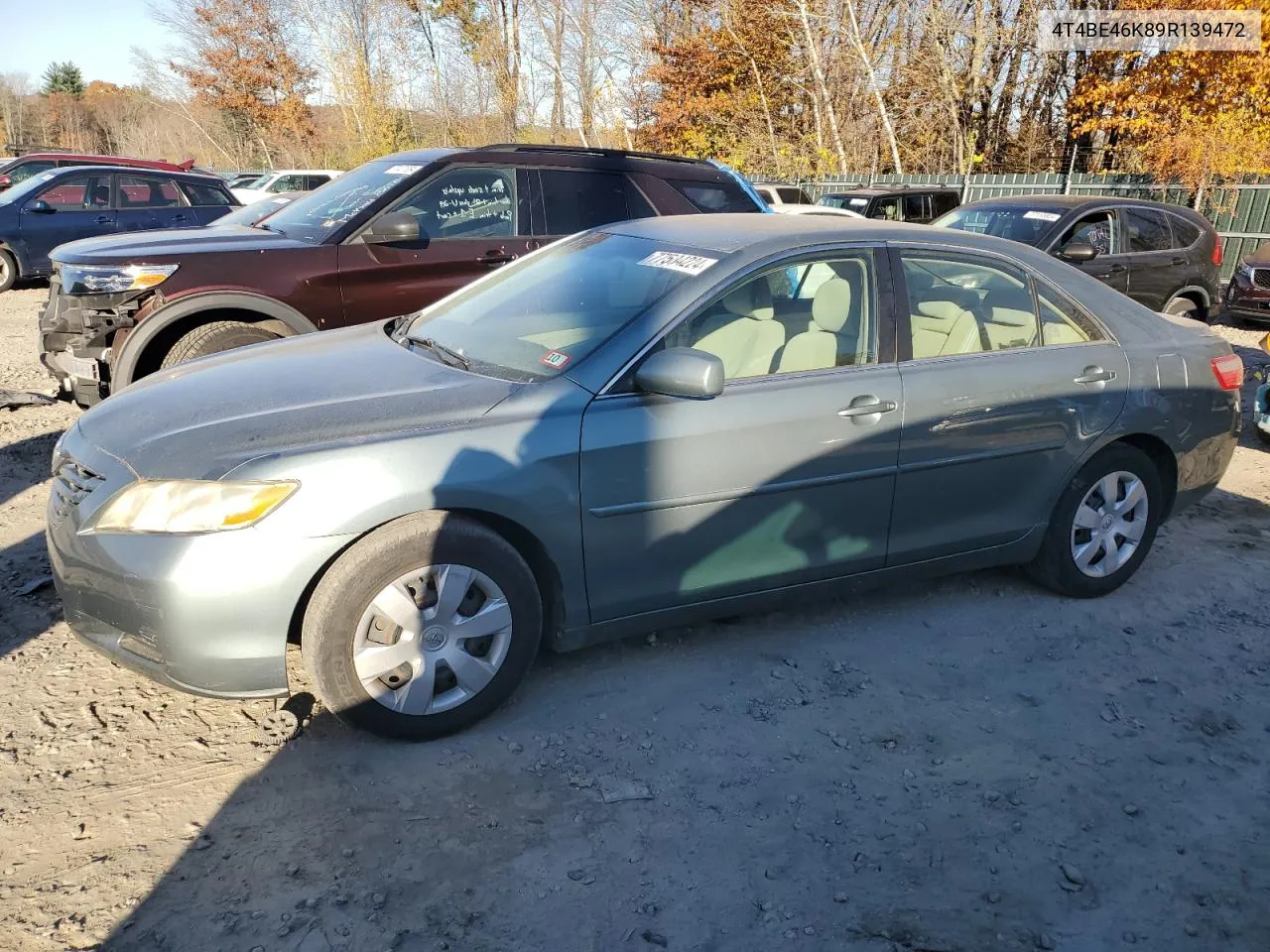 2009 Toyota Camry Base VIN: 4T4BE46K89R139472 Lot: 77584224