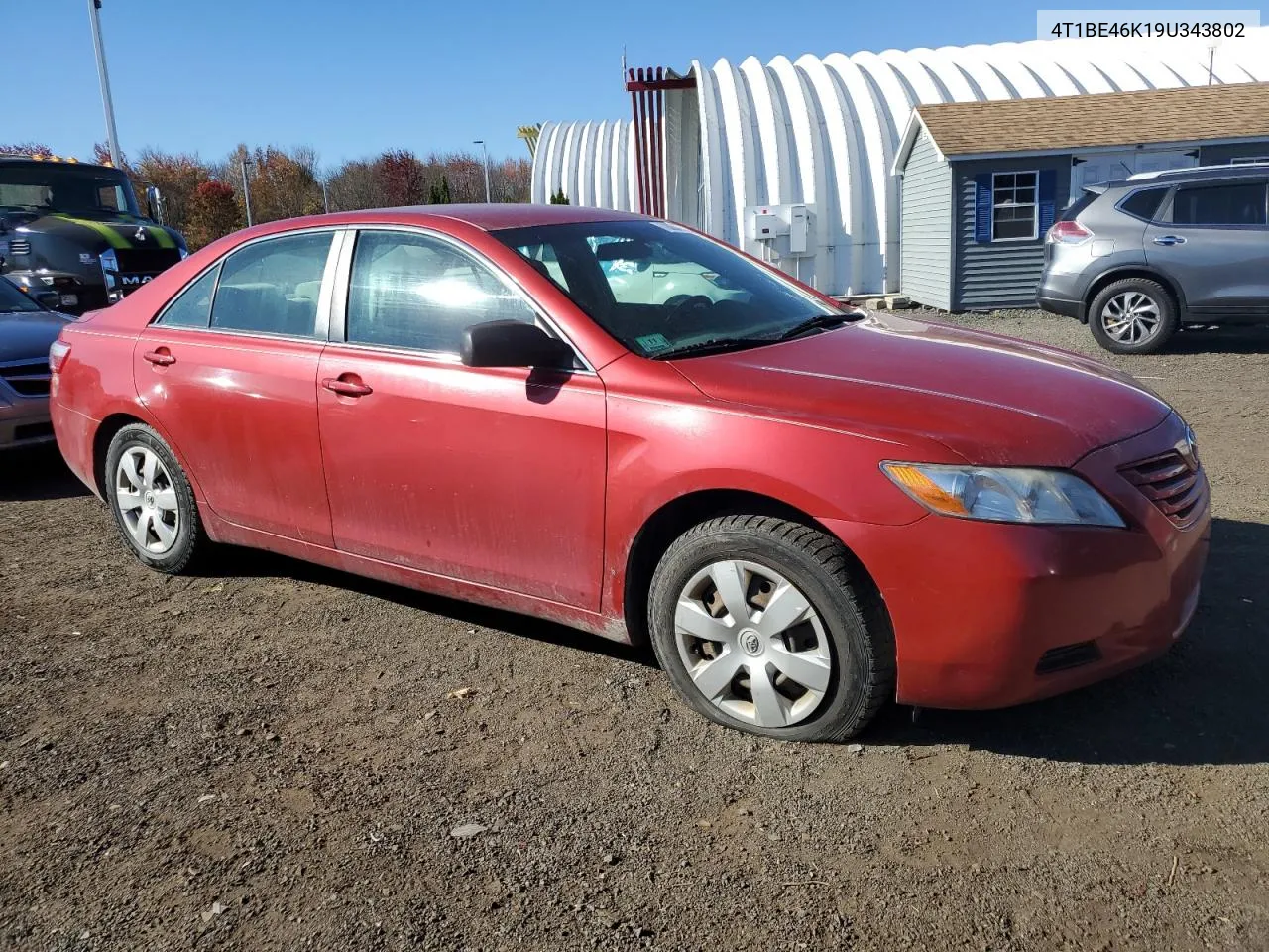 2009 Toyota Camry Base VIN: 4T1BE46K19U343802 Lot: 78050044