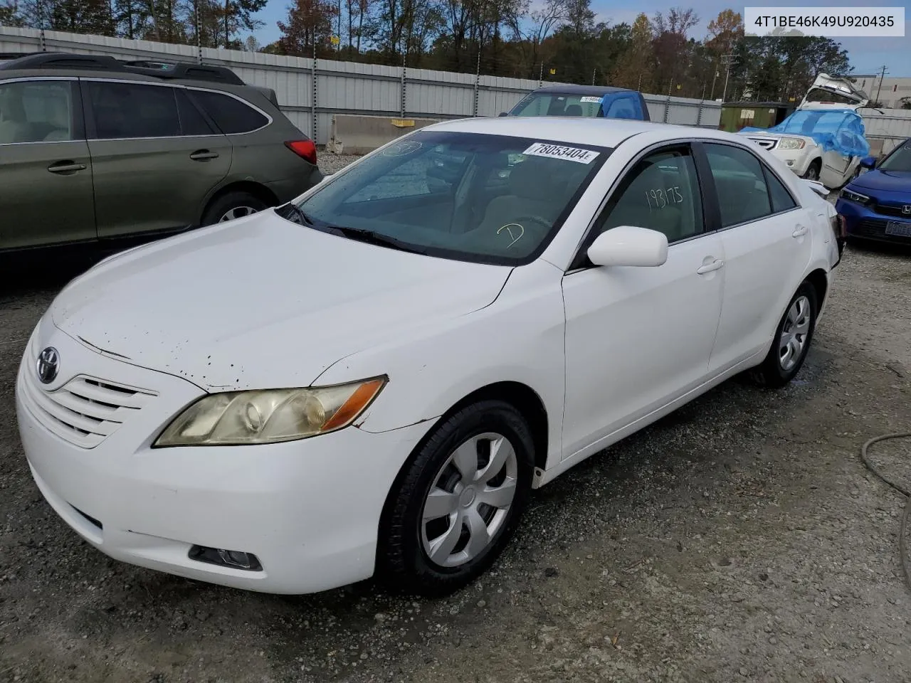 2009 Toyota Camry Base VIN: 4T1BE46K49U920435 Lot: 78053404