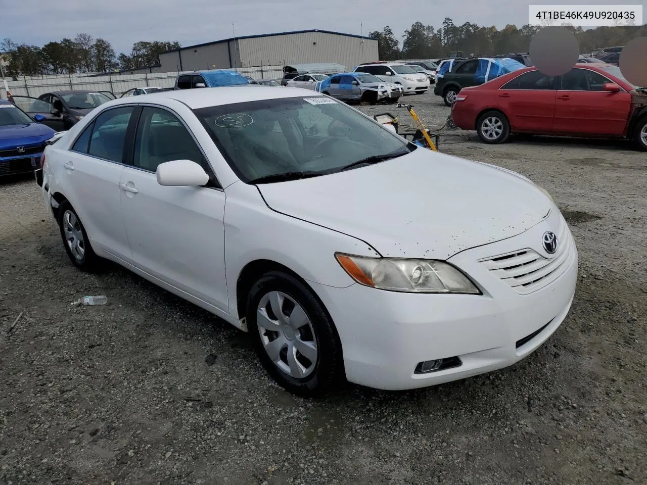 2009 Toyota Camry Base VIN: 4T1BE46K49U920435 Lot: 78053404