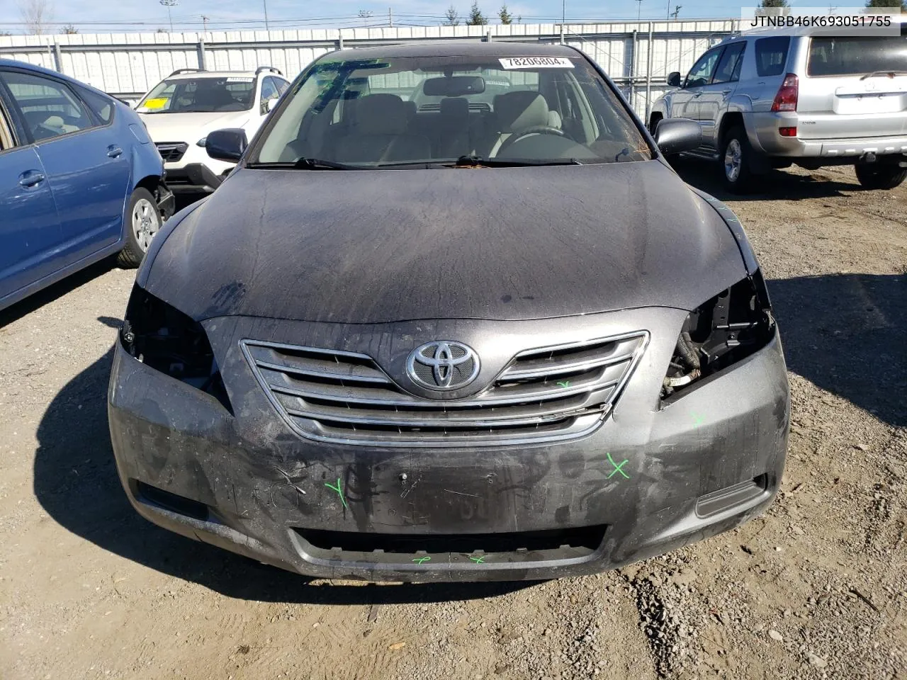 2009 Toyota Camry Hybrid VIN: JTNBB46K693051755 Lot: 78206804