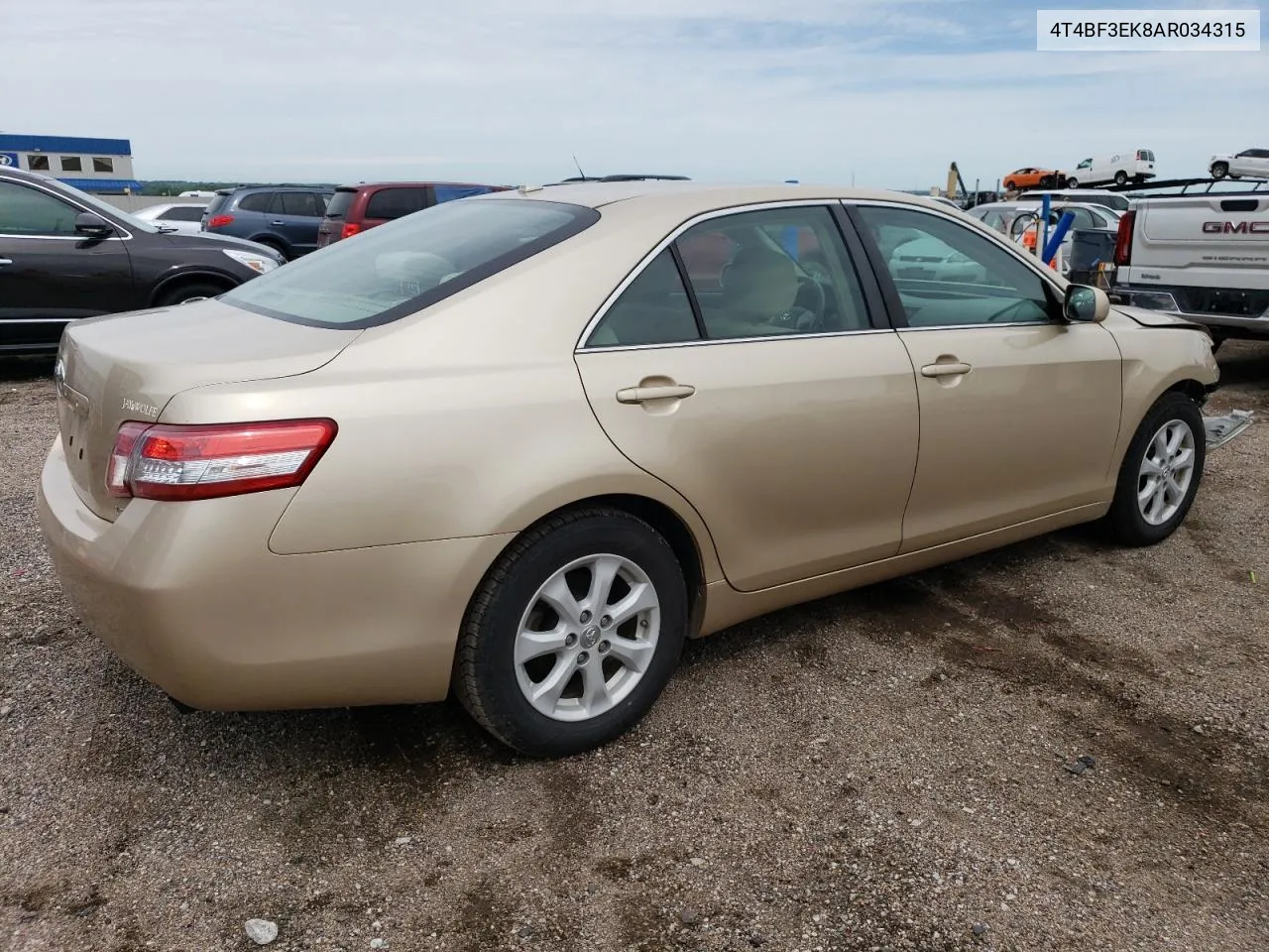 2010 Toyota Camry Base VIN: 4T4BF3EK8AR034315 Lot: 61713514