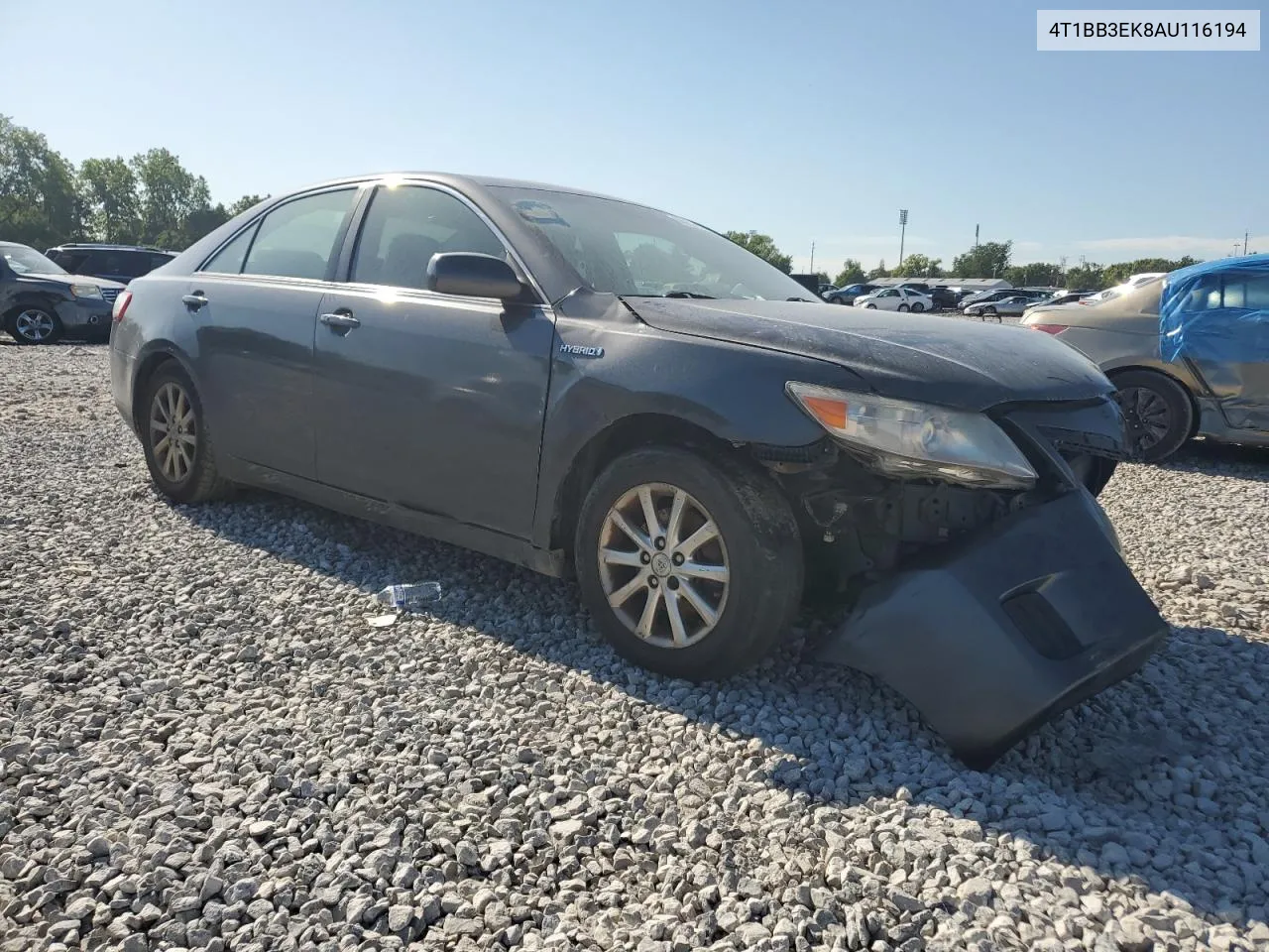 2010 Toyota Camry Hybrid VIN: 4T1BB3EK8AU116194 Lot: 66937414