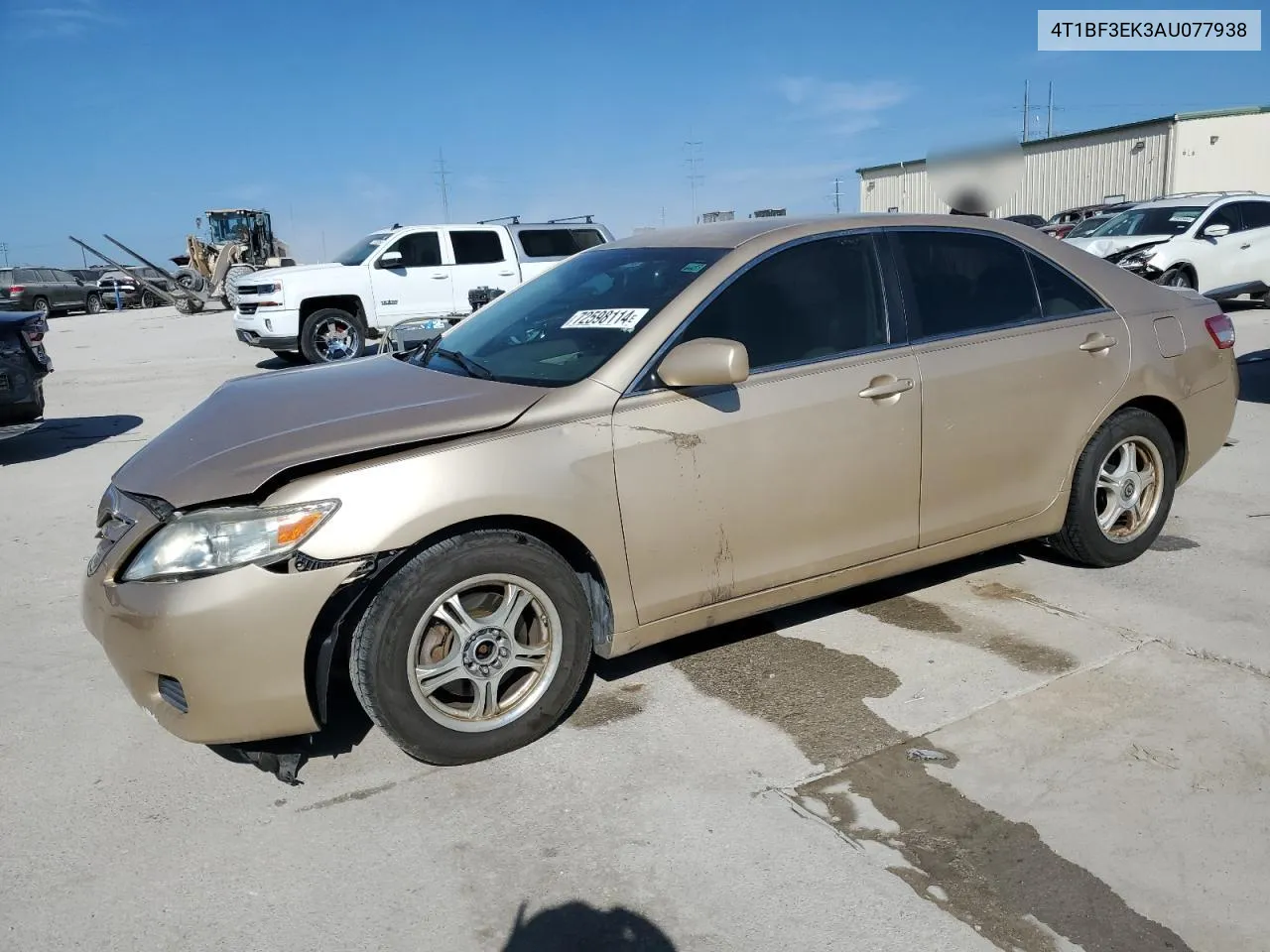 2010 Toyota Camry Base VIN: 4T1BF3EK3AU077938 Lot: 72598114