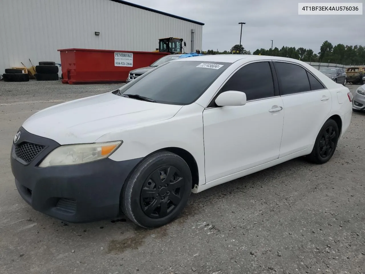 2010 Toyota Camry Base VIN: 4T1BF3EK4AU576036 Lot: 72745604