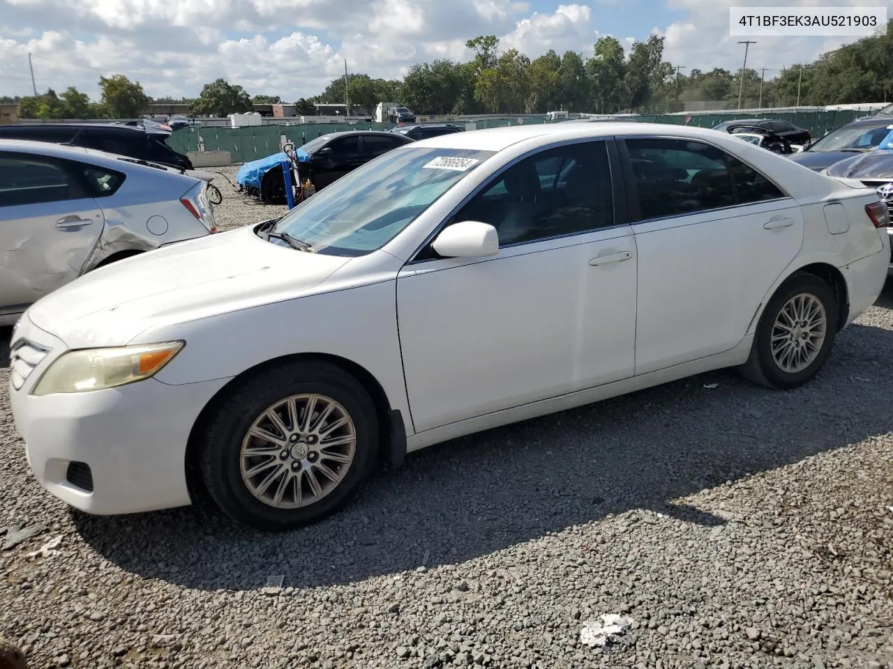 2010 Toyota Camry Base VIN: 4T1BF3EK3AU521903 Lot: 72886954