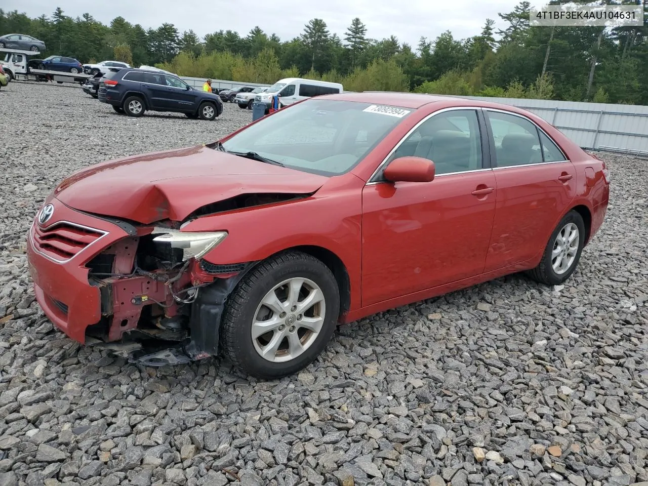 2010 Toyota Camry Base VIN: 4T1BF3EK4AU104631 Lot: 73092994