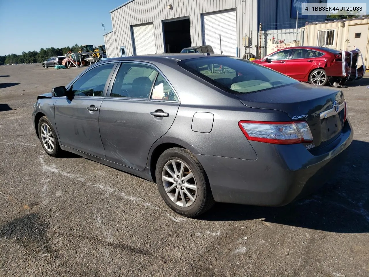 2010 Toyota Camry Hybrid VIN: 4T1BB3EK4AU120033 Lot: 75090074