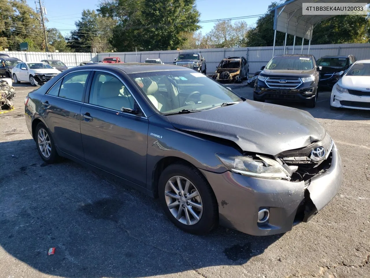 2010 Toyota Camry Hybrid VIN: 4T1BB3EK4AU120033 Lot: 75090074