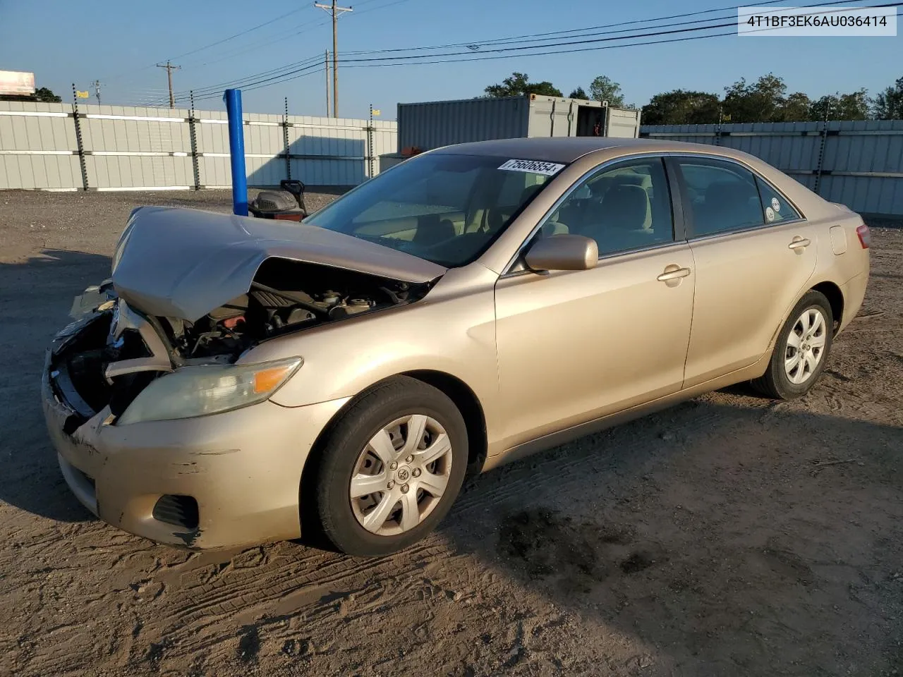 2010 Toyota Camry Base VIN: 4T1BF3EK6AU036414 Lot: 75606854