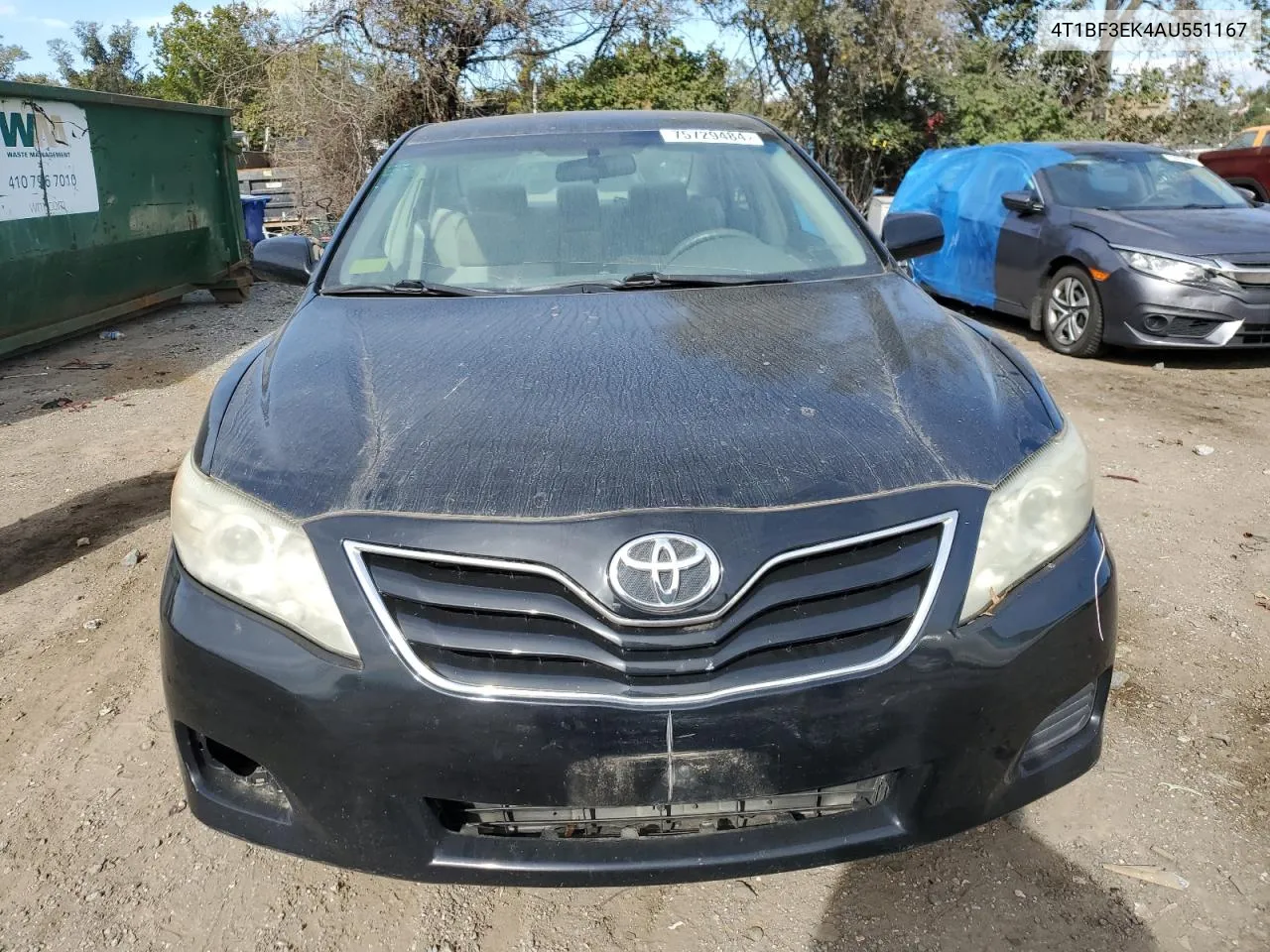 2010 Toyota Camry Base VIN: 4T1BF3EK4AU551167 Lot: 75729484