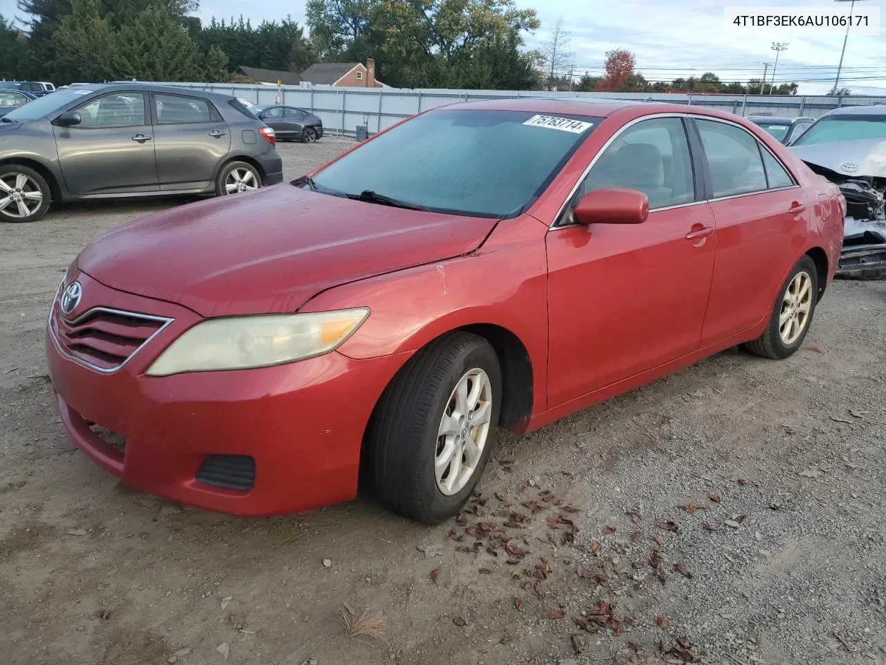 2010 Toyota Camry Base VIN: 4T1BF3EK6AU106171 Lot: 75763714