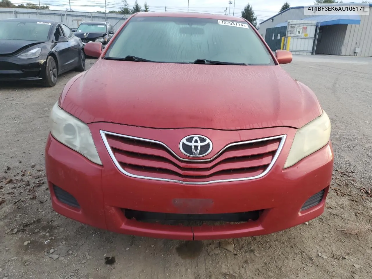 2010 Toyota Camry Base VIN: 4T1BF3EK6AU106171 Lot: 75763714