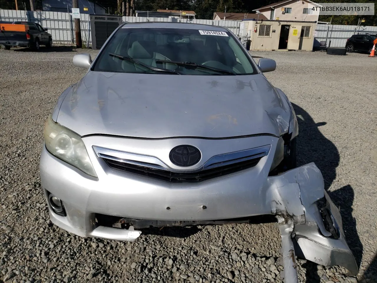 2010 Toyota Camry Hybrid VIN: 4T1BB3EK6AU118171 Lot: 75914524